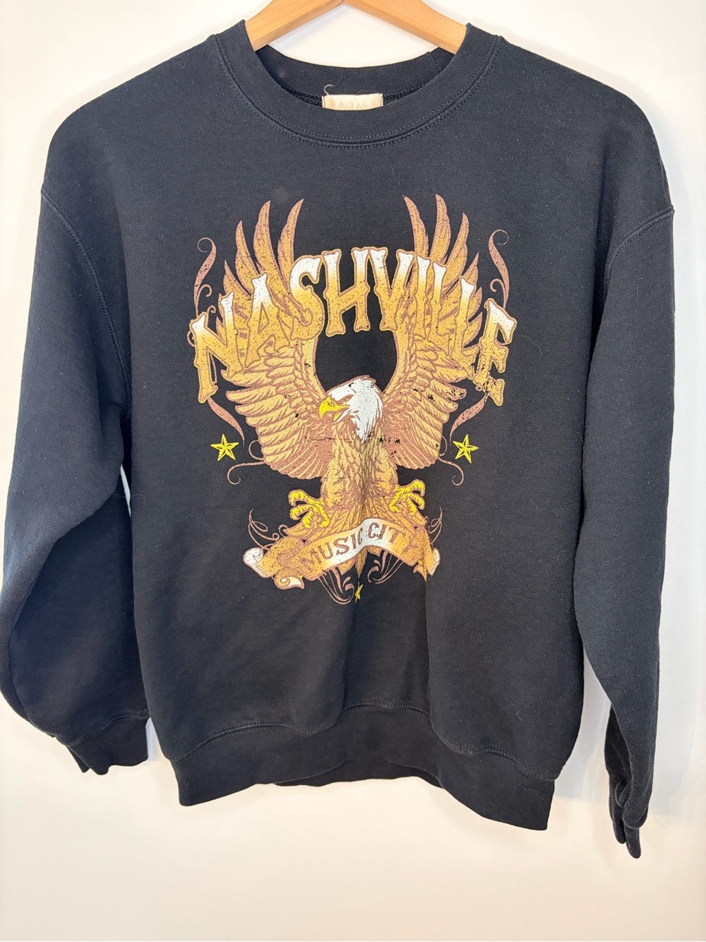 Altar’d State Women’s Black Nashville Crewneck Sweatshirt, Size S/M